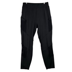Popfit Leggings Womens 2XL Black Mesh Pockets Active Comfort Support Stretch Gym